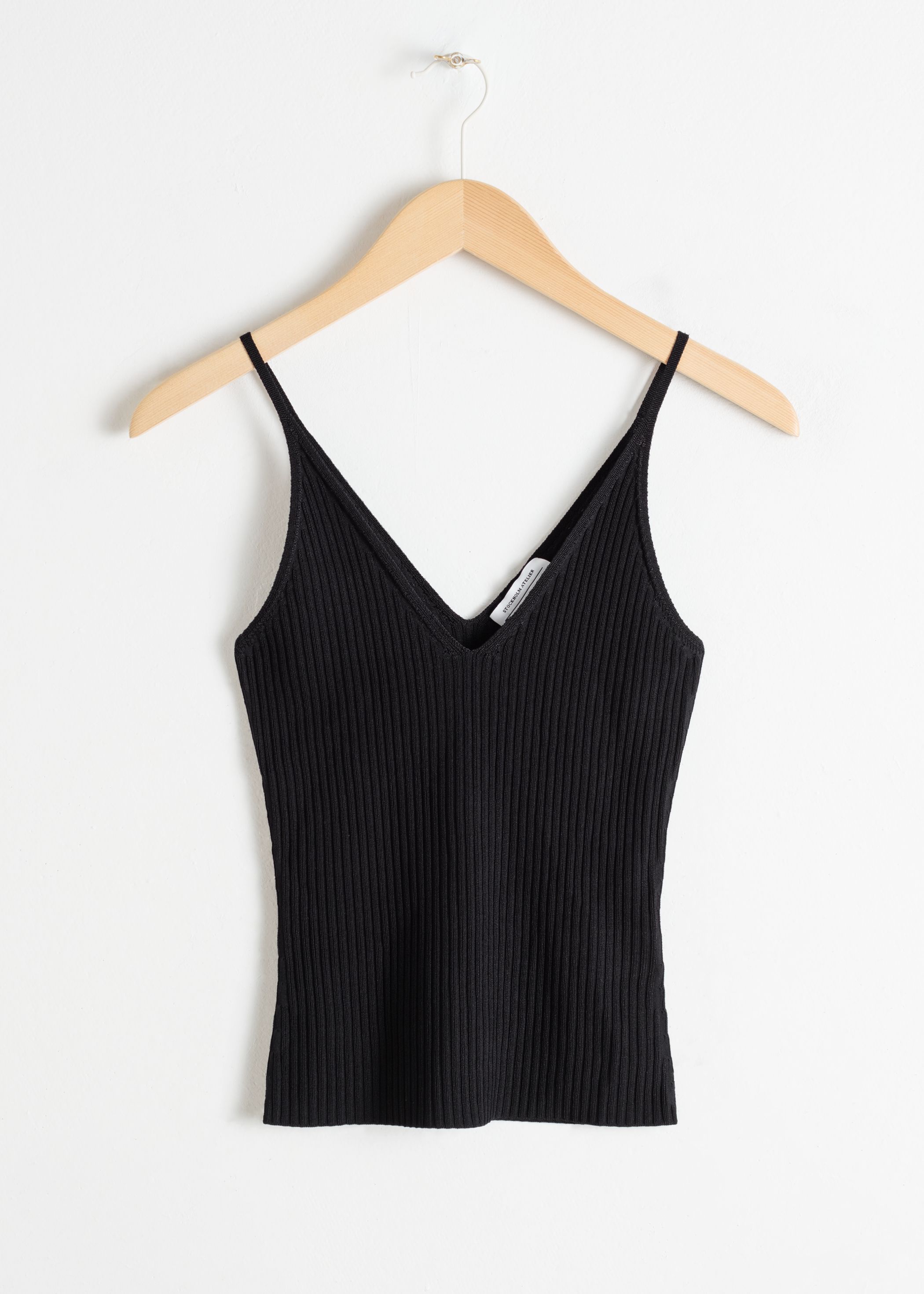 V-Cut Rib Knit Tank