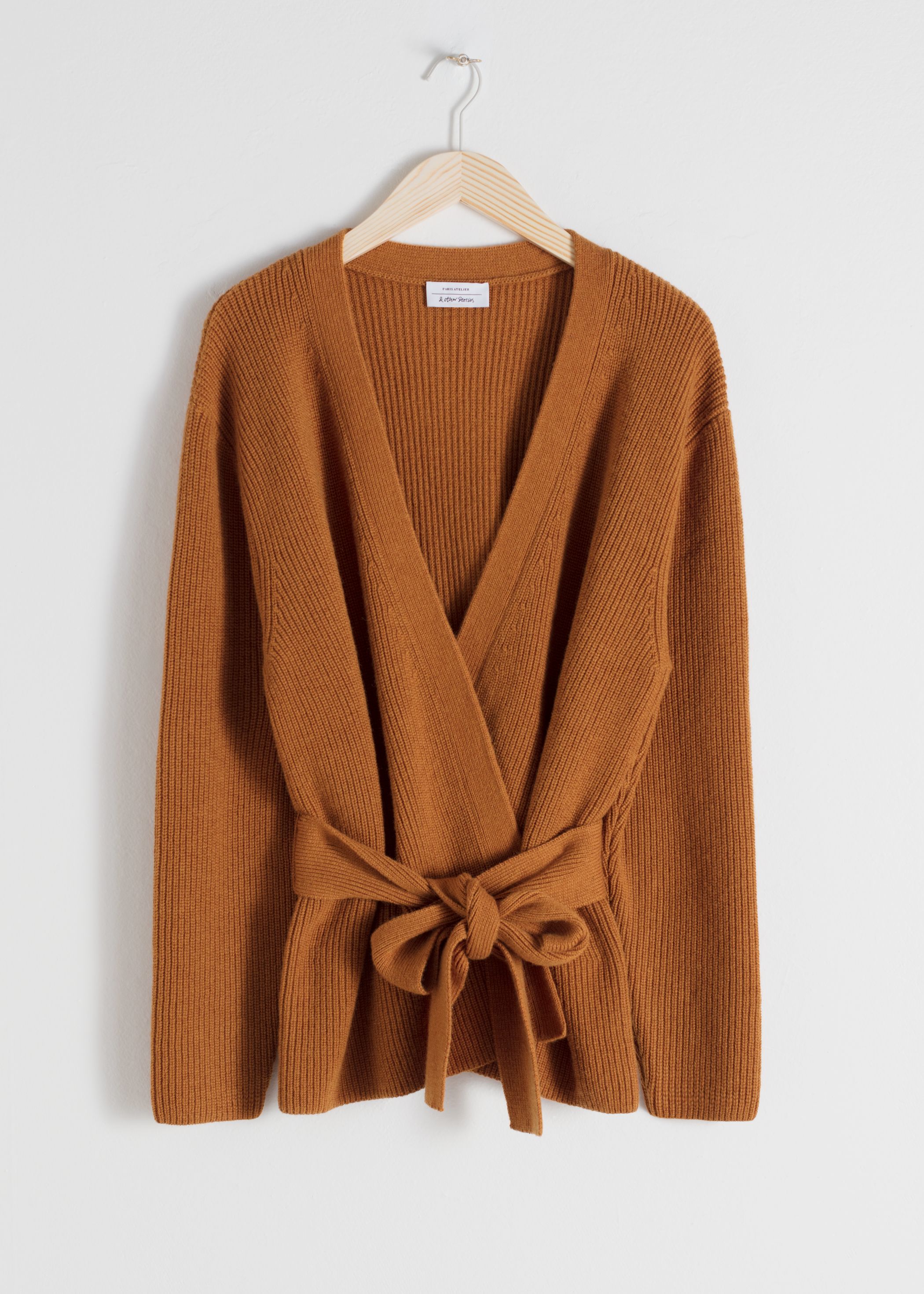 Wool Blend Wrap Cardigan