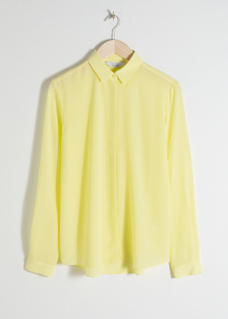 Straight Fit Silk Shirt