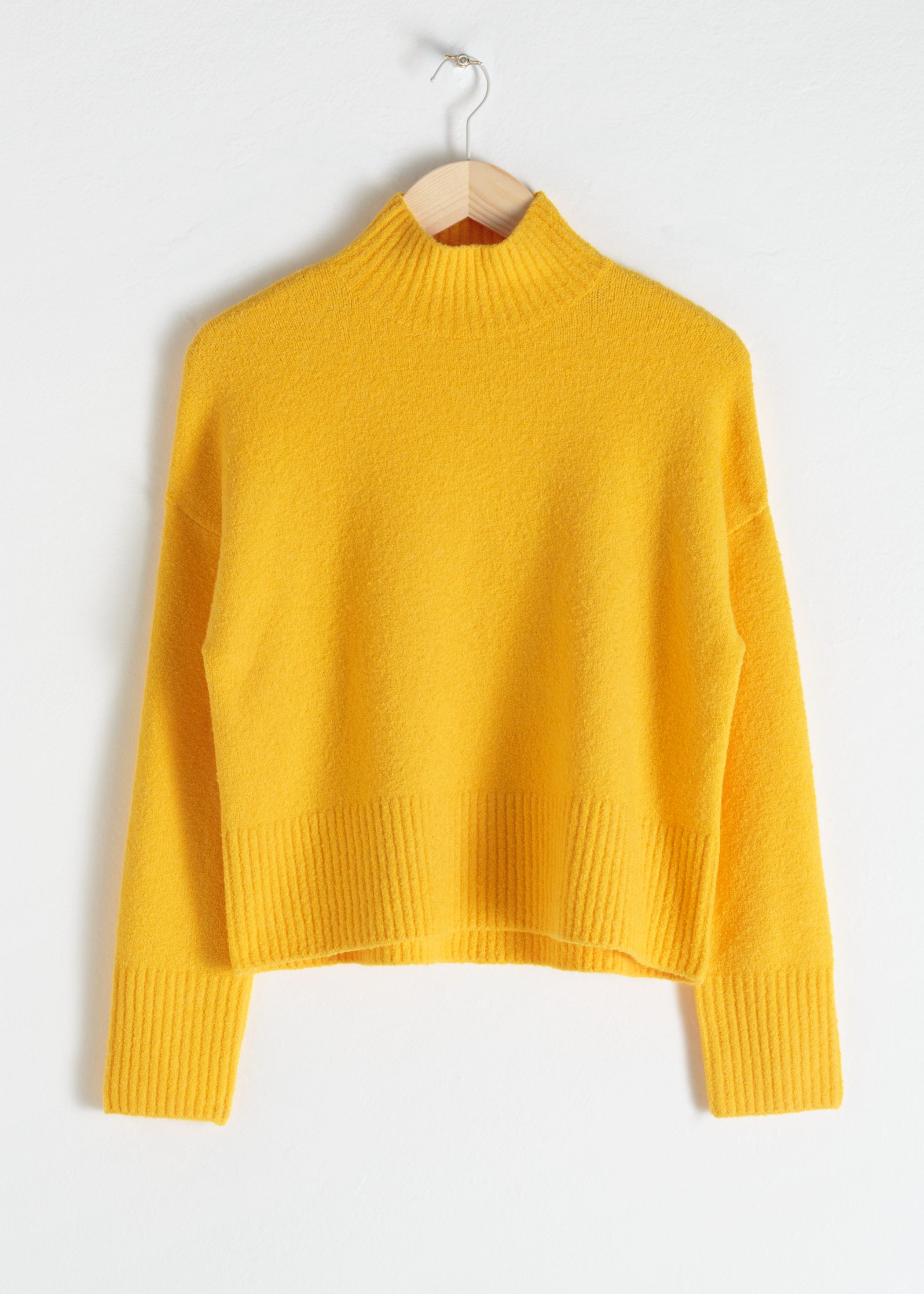 Cropped Mock Neck Sweater