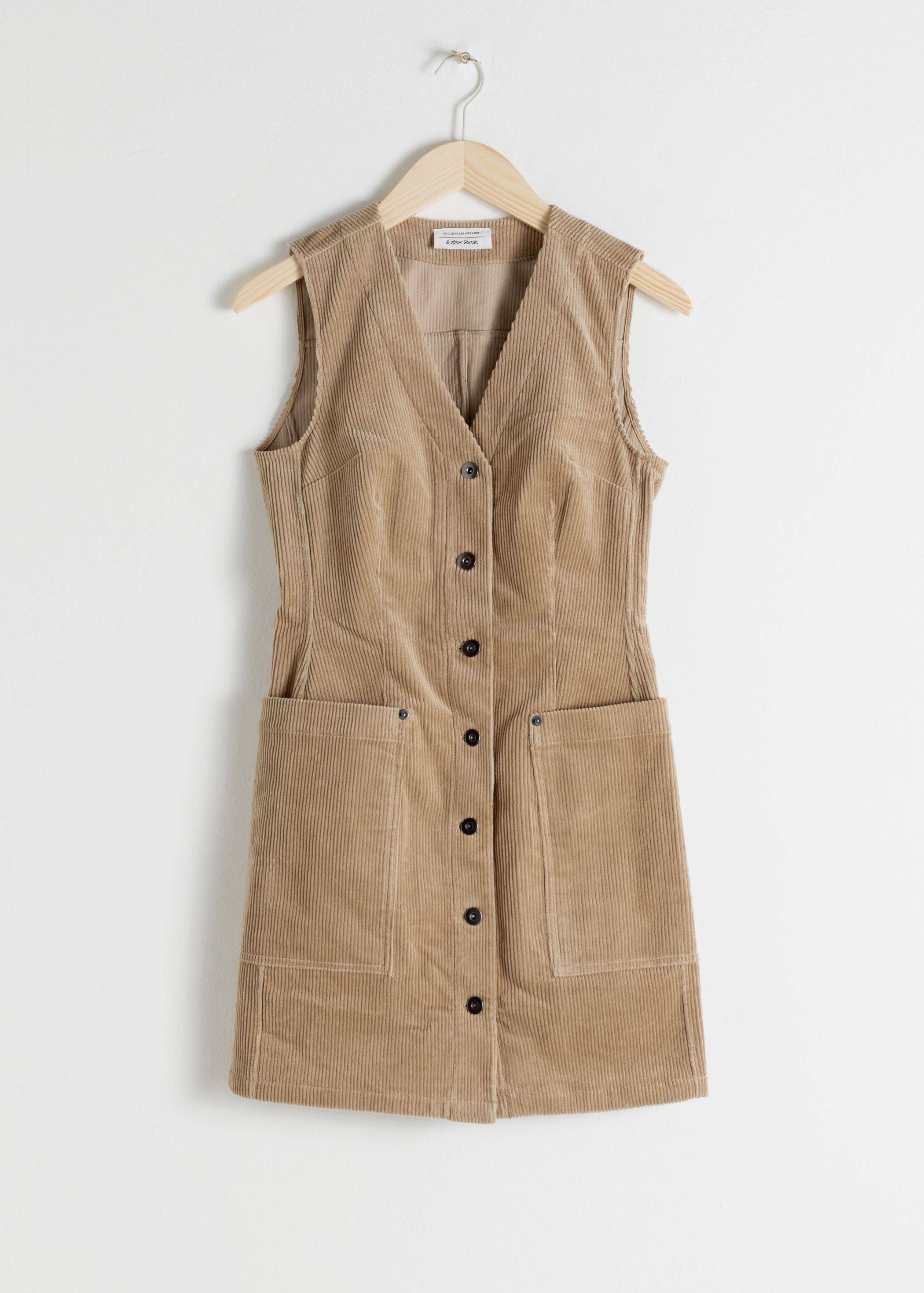 Corduroy Workwear Mini Dress