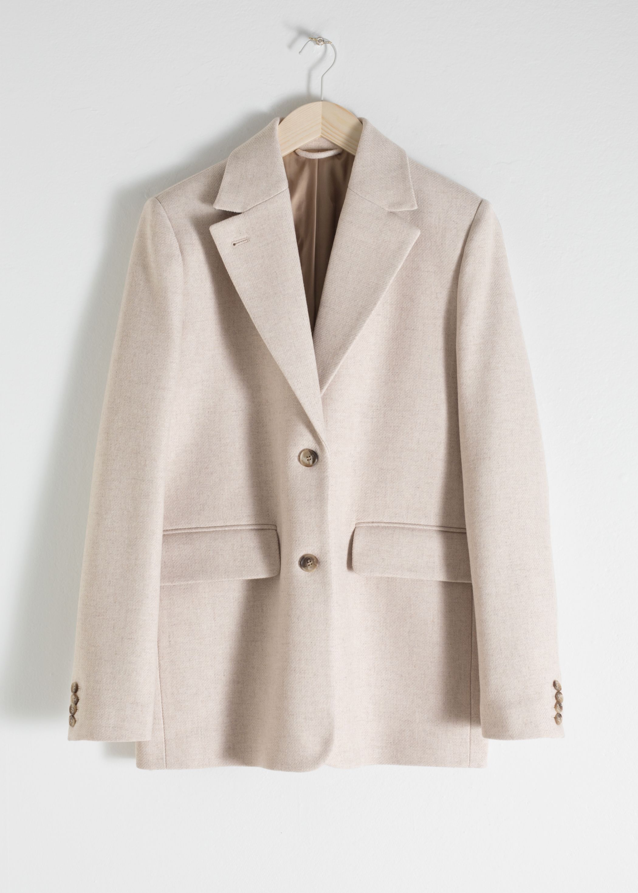 Wool Blend Oversized Blazer