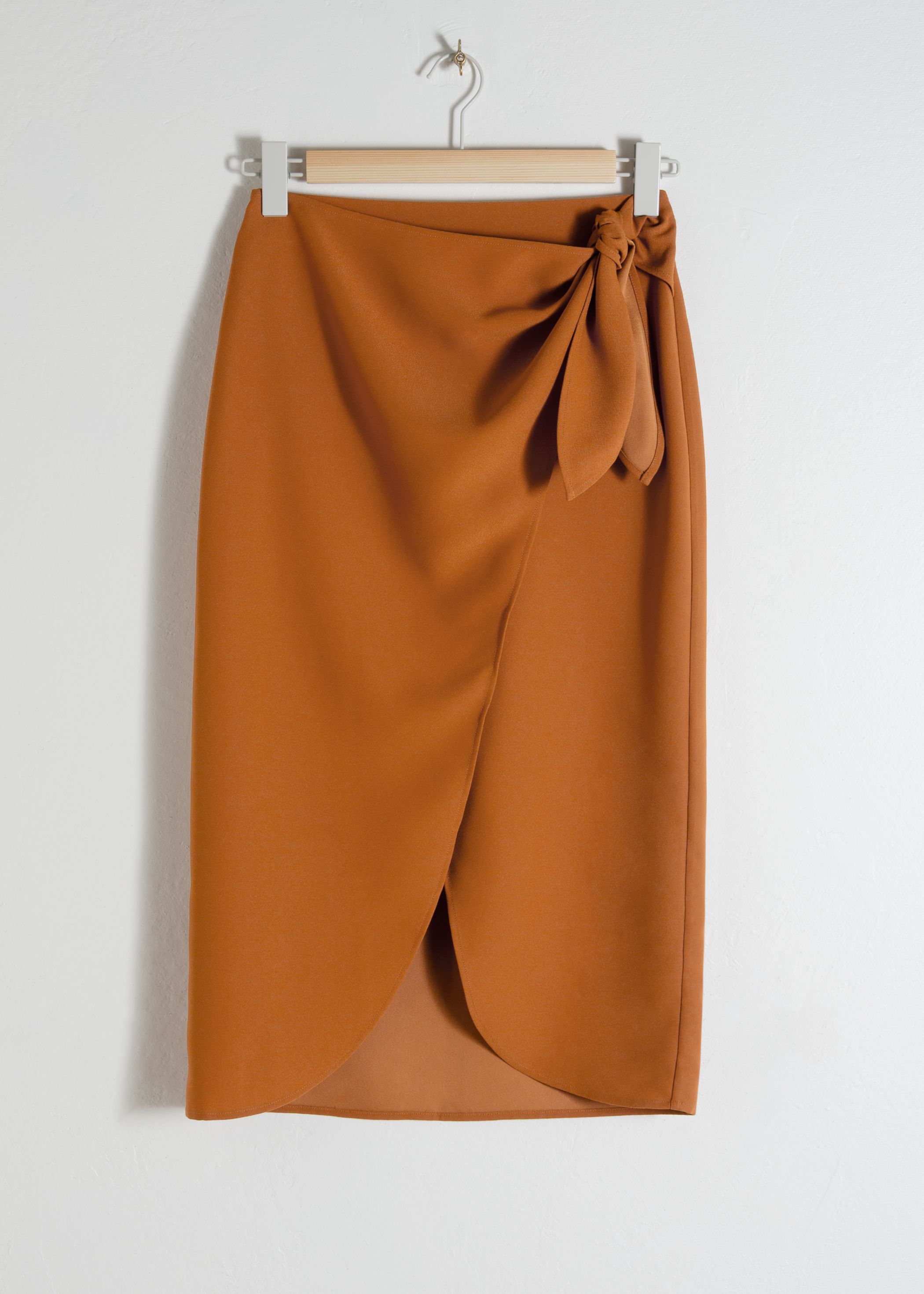 Sarong Wrap Midi Skirt