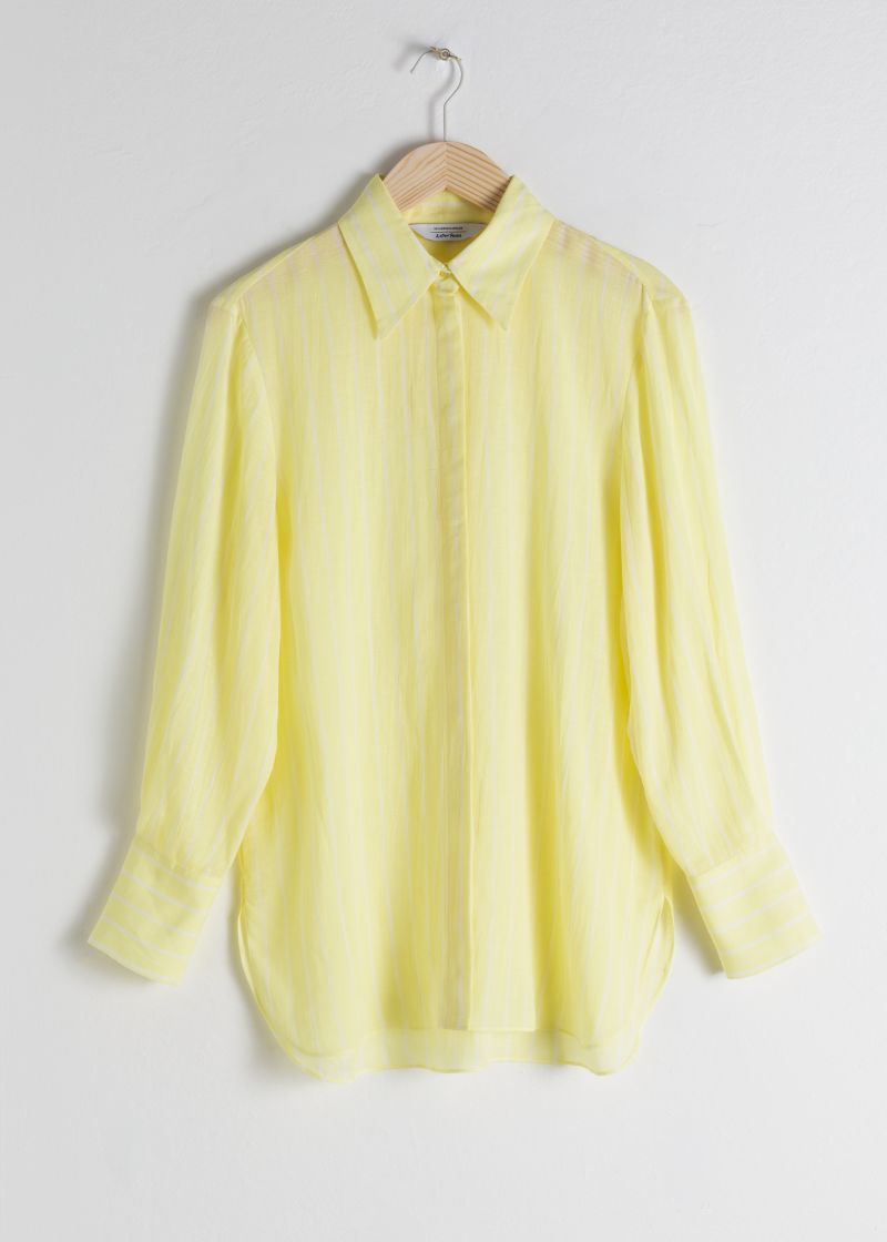 Linen Blend Button Up Shirt