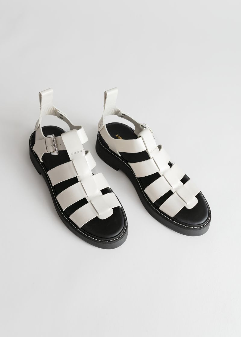 Chunky Leather Gladiator Sandals