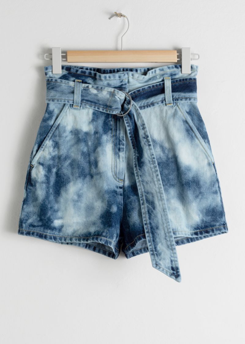 Batik-Jeansshorts aus Biobaumwolle