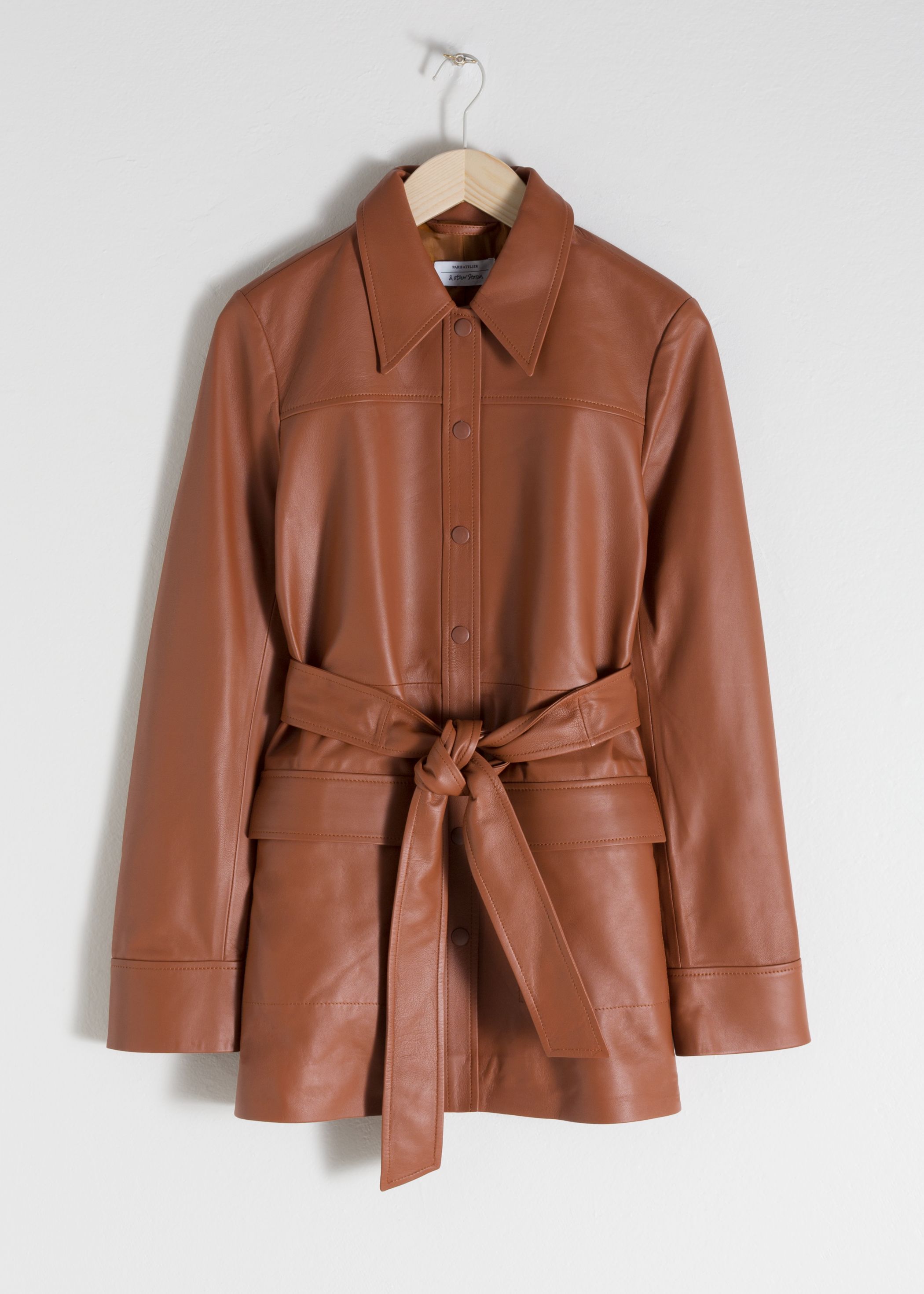 Belted Workwear Leather Jacket