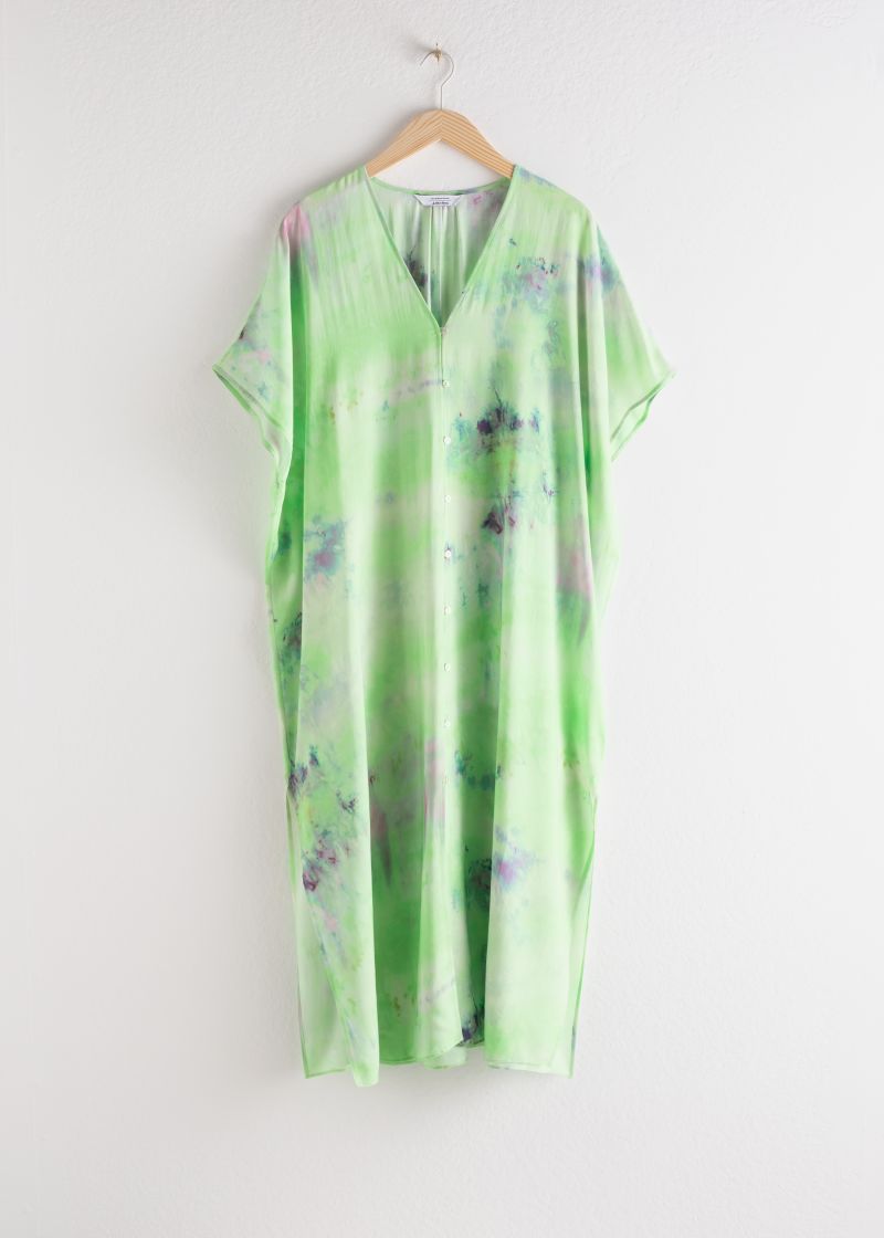 Lyocell Blend Tie Dye Kaftan Dress