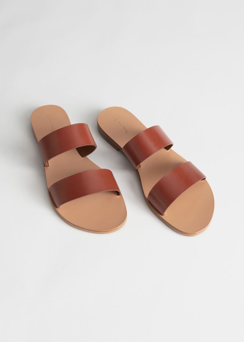 Duo Strap Leather Sandals