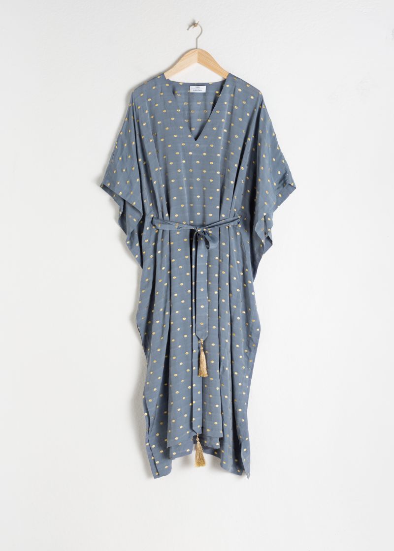 Metallic Polka Dot Kaftan