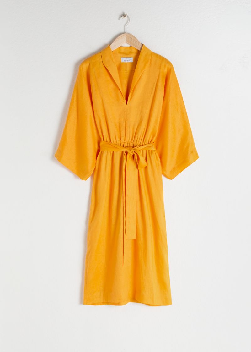 Belted Linen Kaftan
