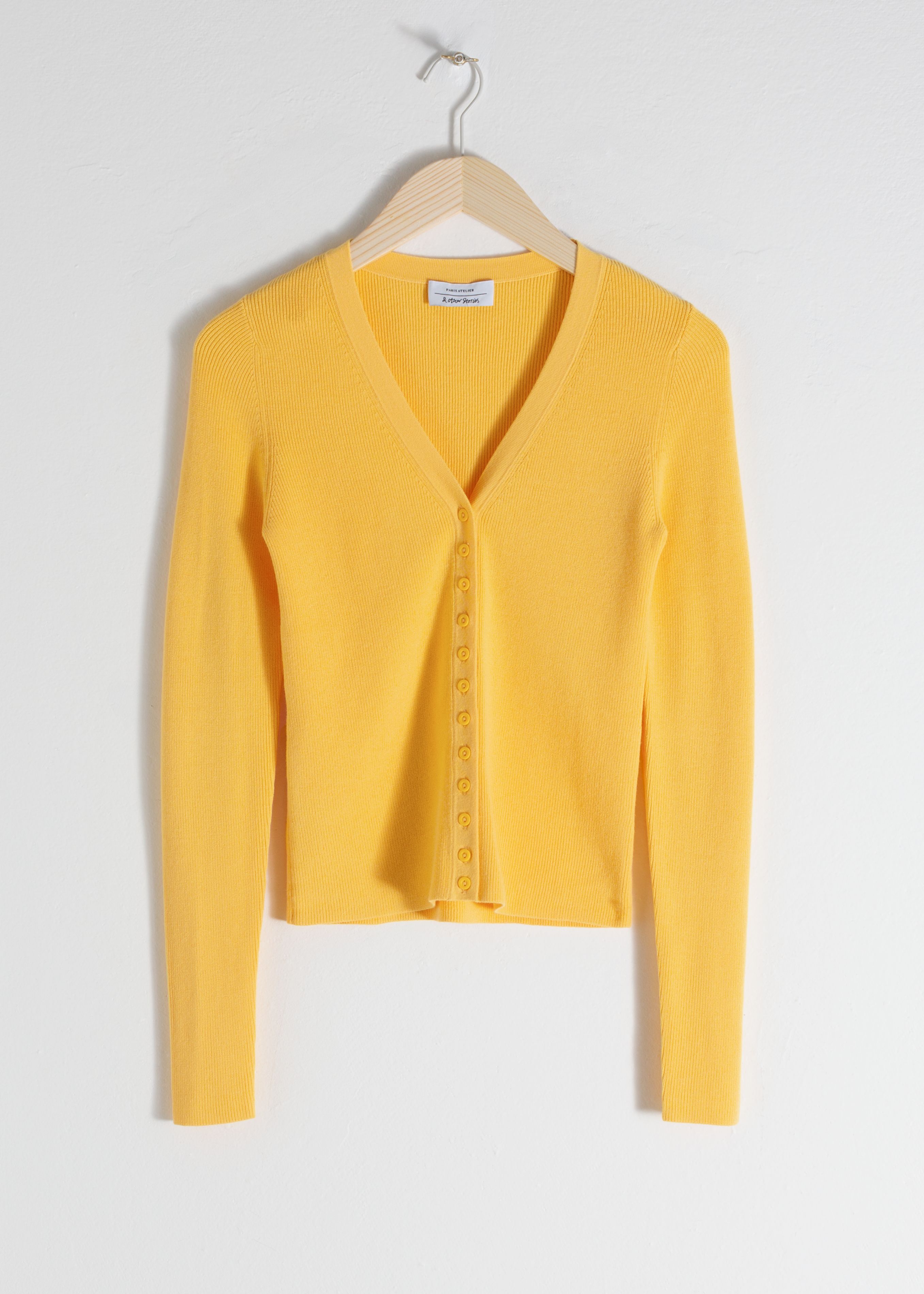 Fitted Ribbed Cardigan