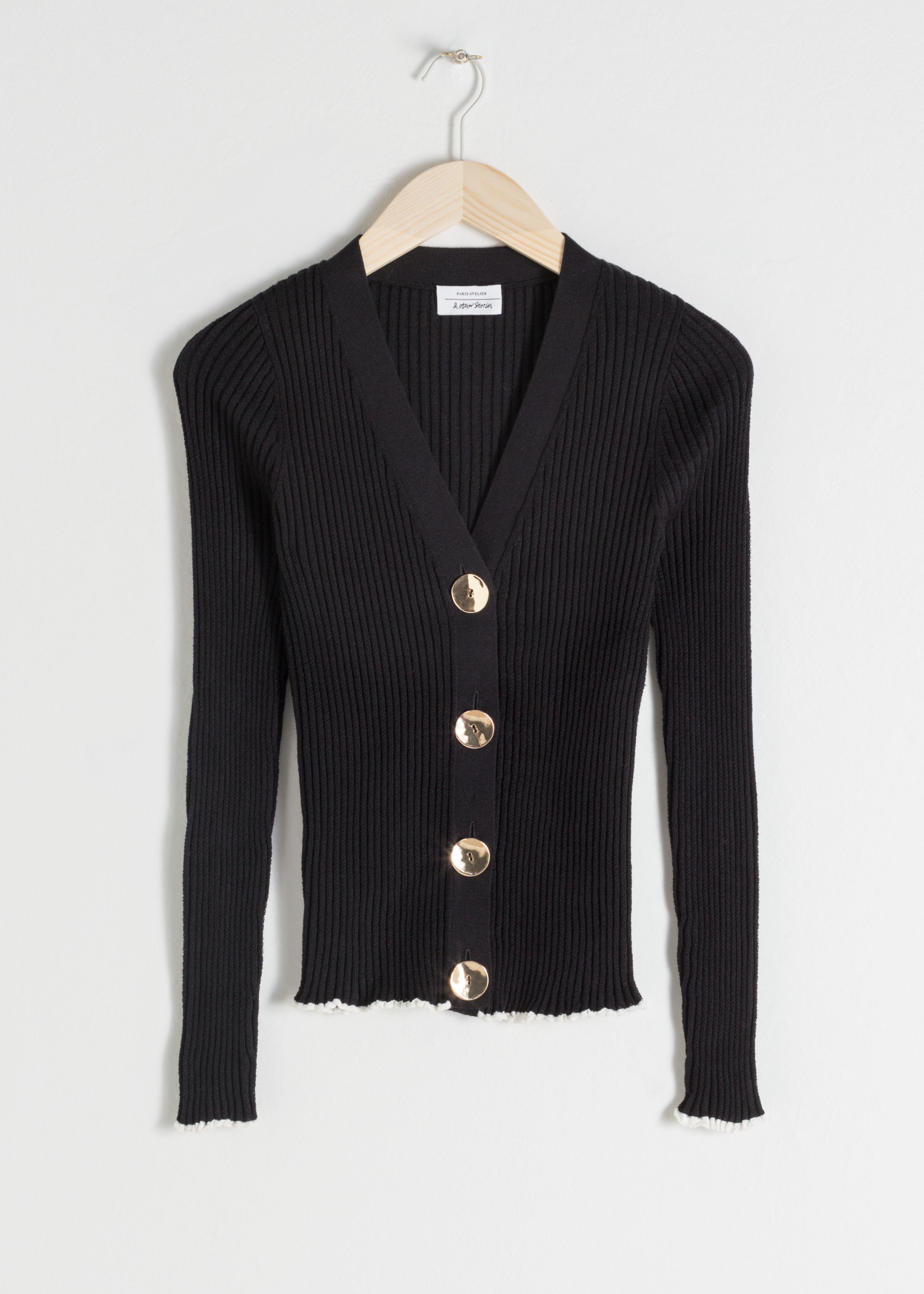 Fitted Cotton Blend Cardigan