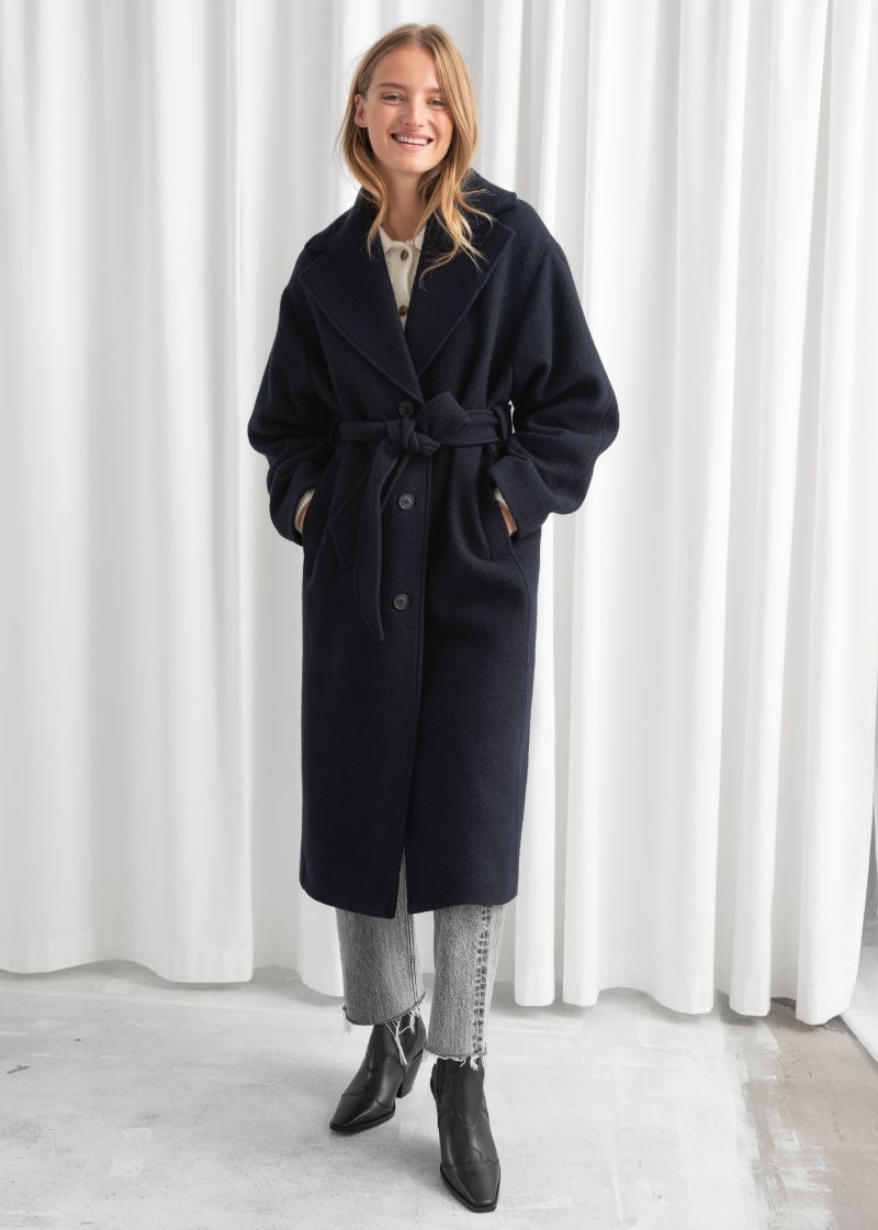 Oversized Belted Wool Coat