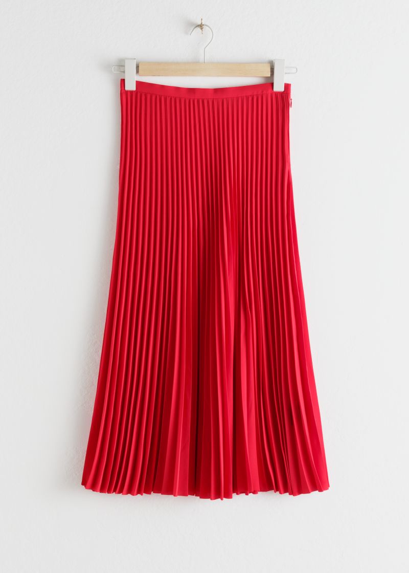 Pleated Midi Skirt