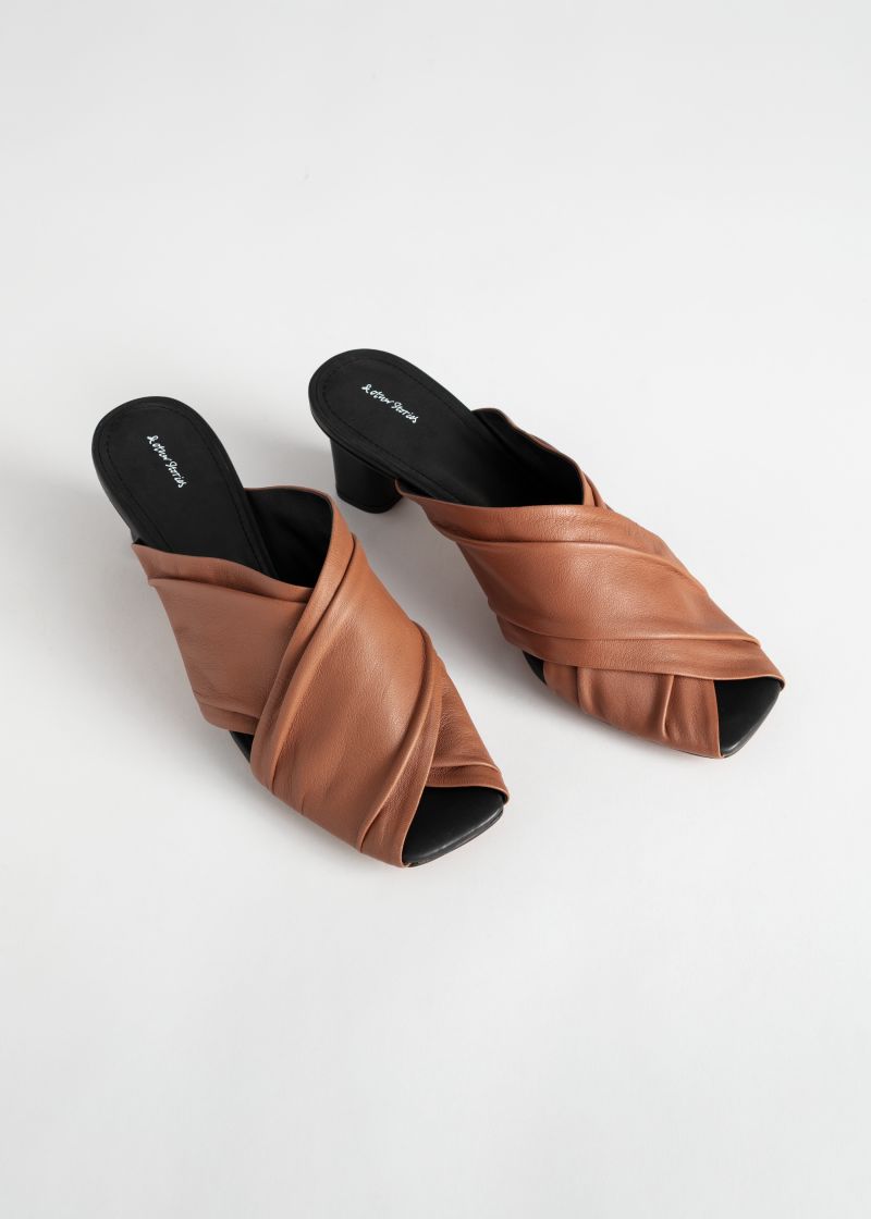 Criss Cross Soft Leather Mules