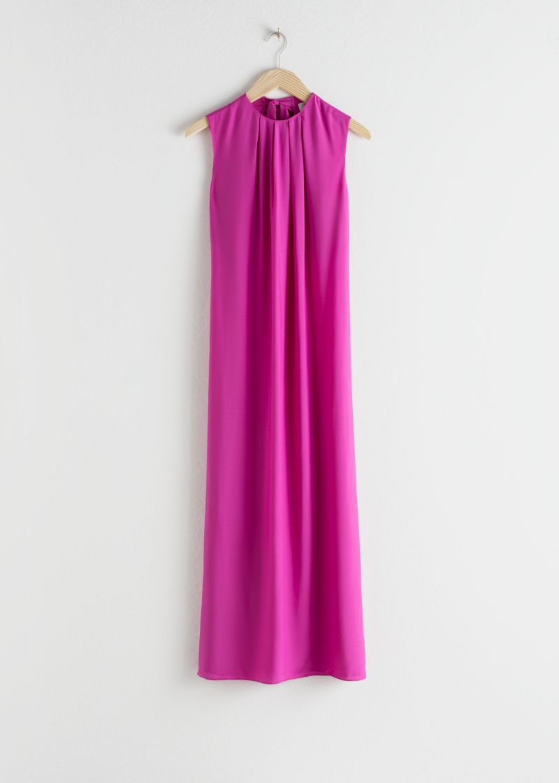 Open Tie Back Midi Dress