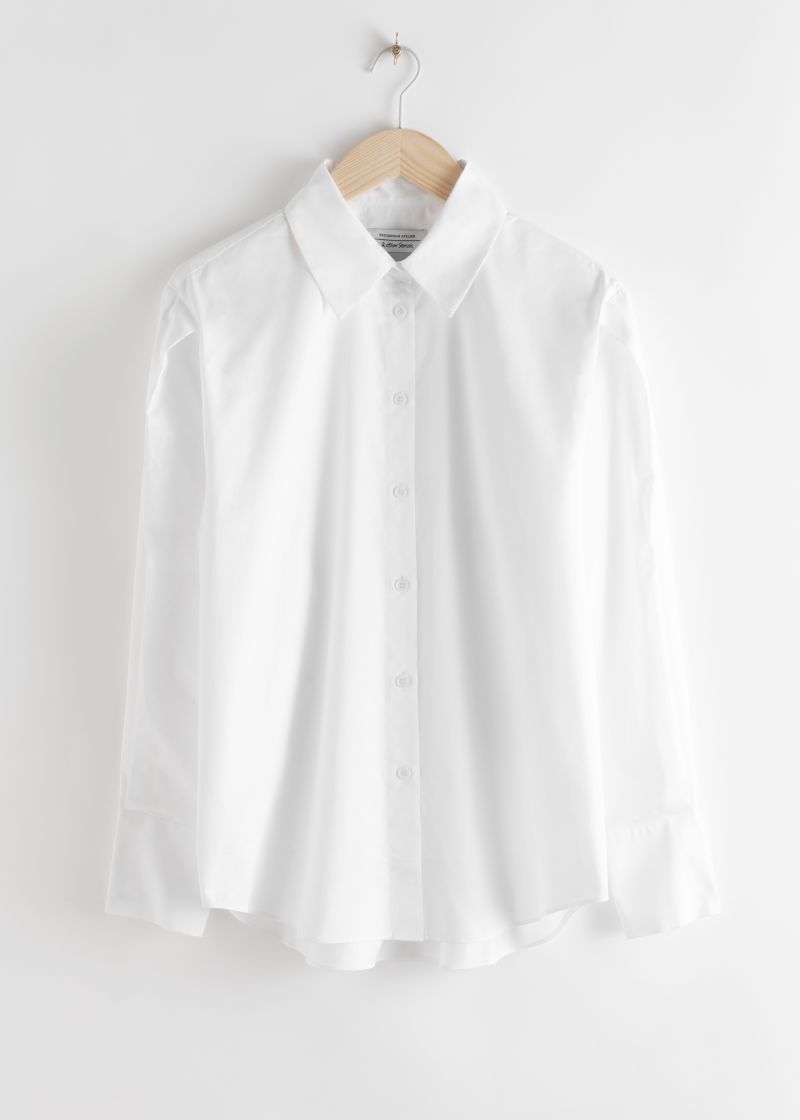 Pleated Shoulder Cotton Shirt