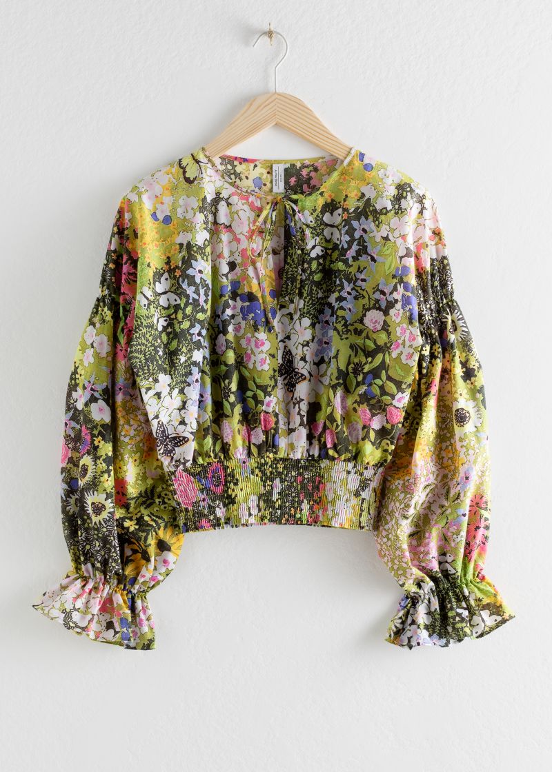 Floral Puff Sleeve Blouse