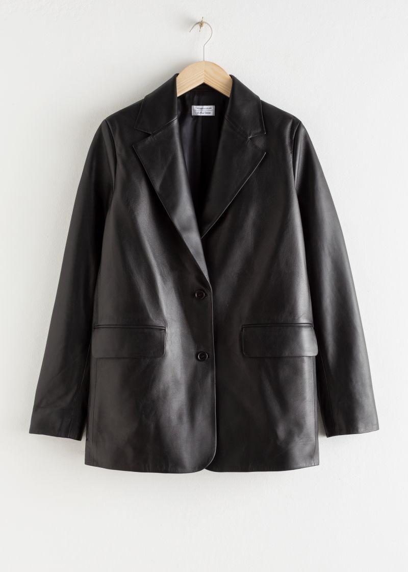 Oversized Leather Blazer