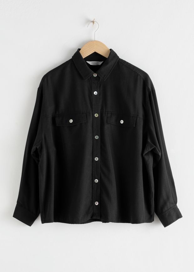 Twill Patch Pocket Lyocell Shirt