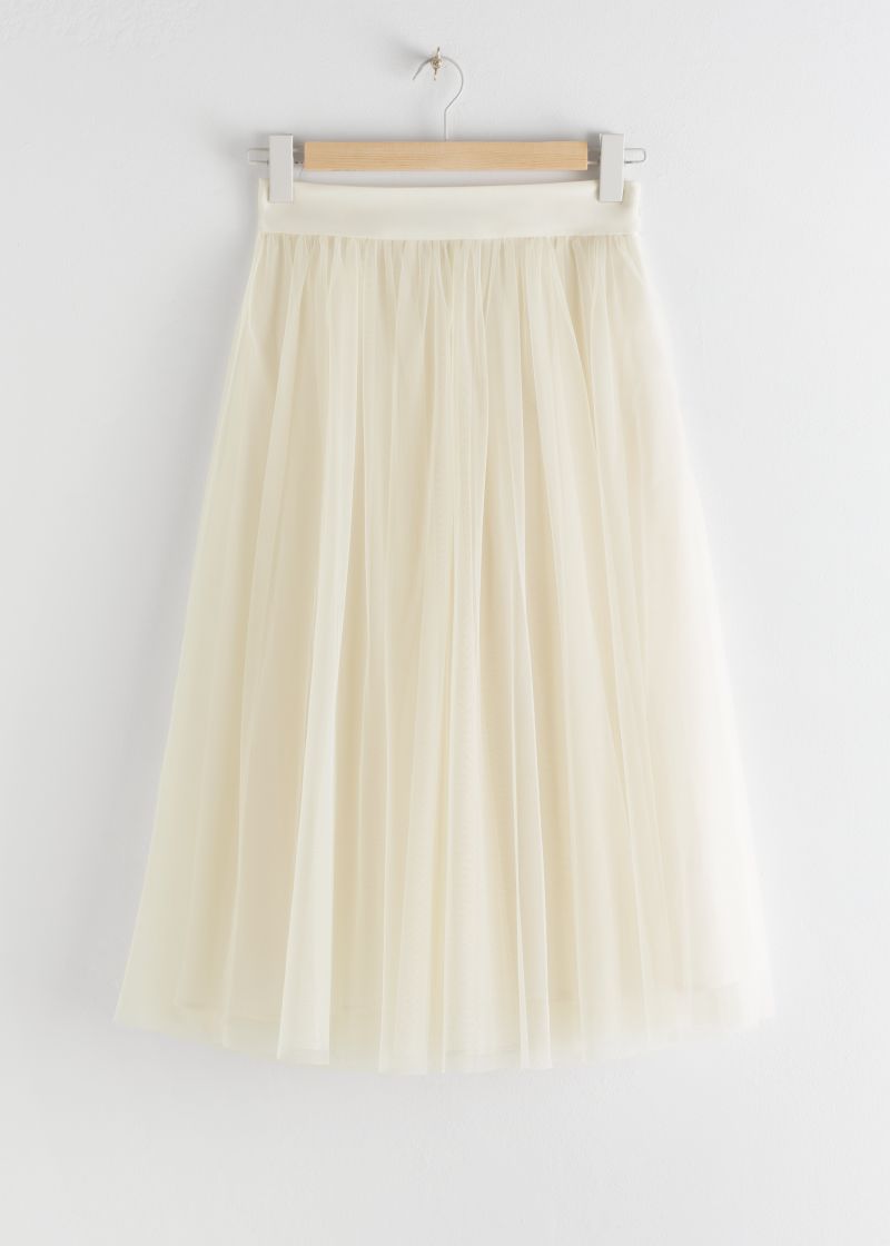 Layered Tulle Midi Skirt