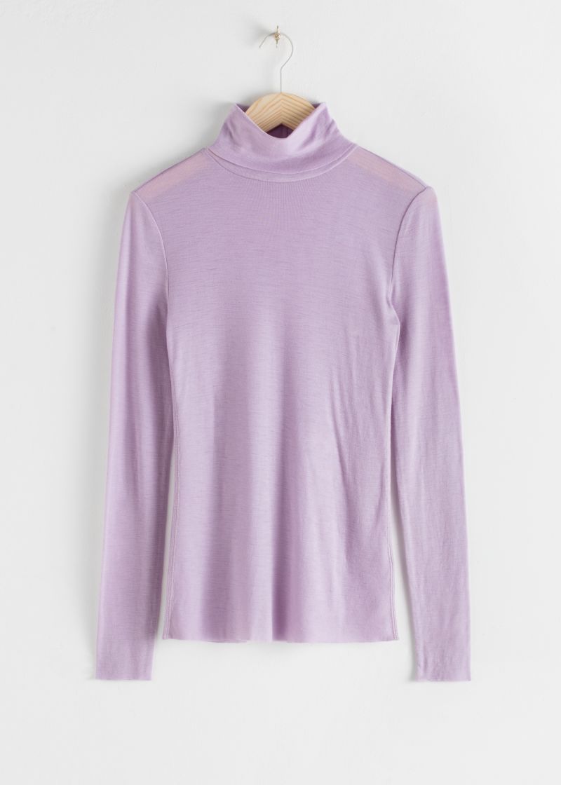 Fitted Wool Turtleneck