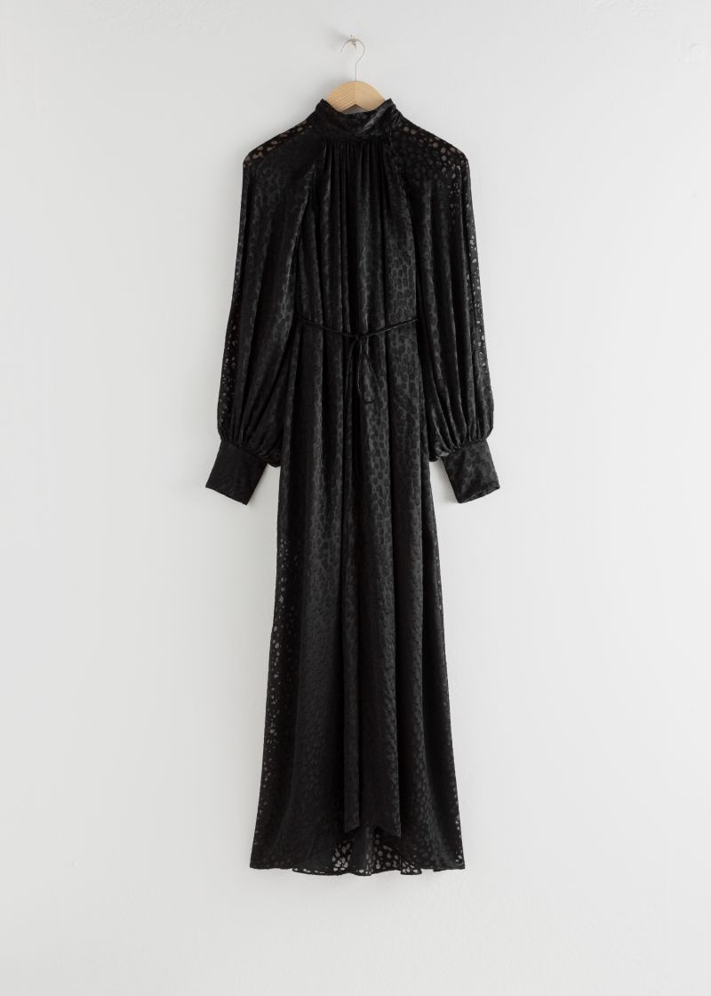 Silk Blend Maxi Leopard Dress