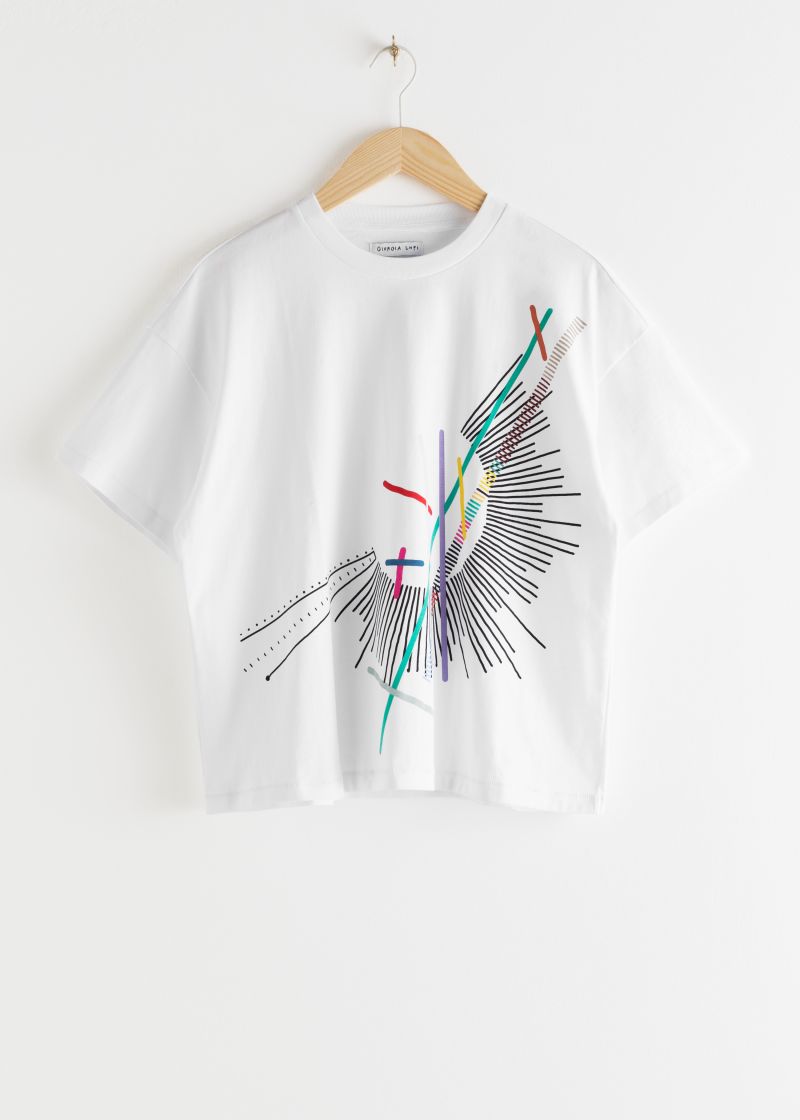 T-Shirt aus Biobaumwolle mit Print von Giorgia Lupi