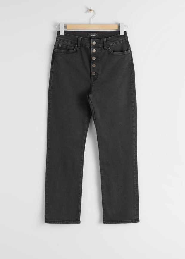High Rise Organic Cotton Blend Jeans