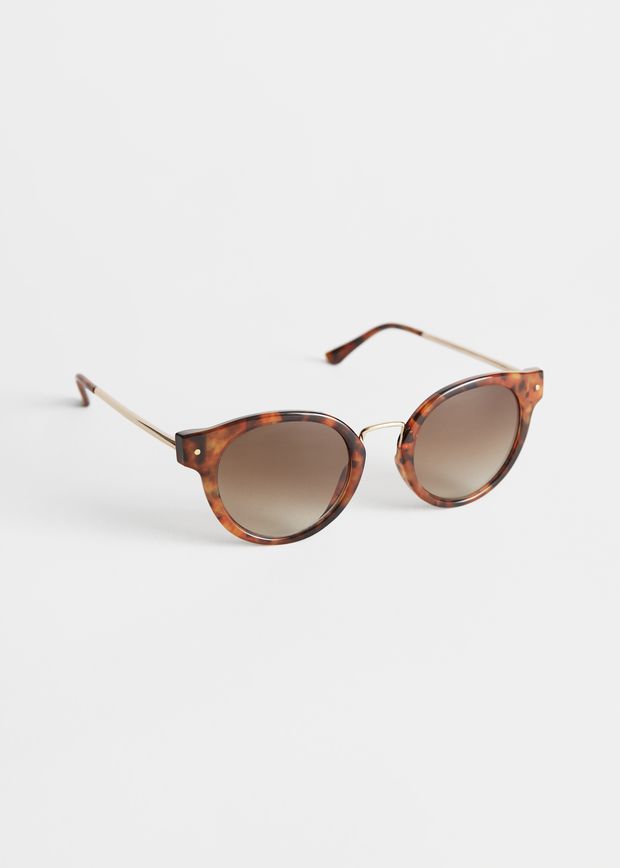 Rounded Gold Bridge Sunglasses