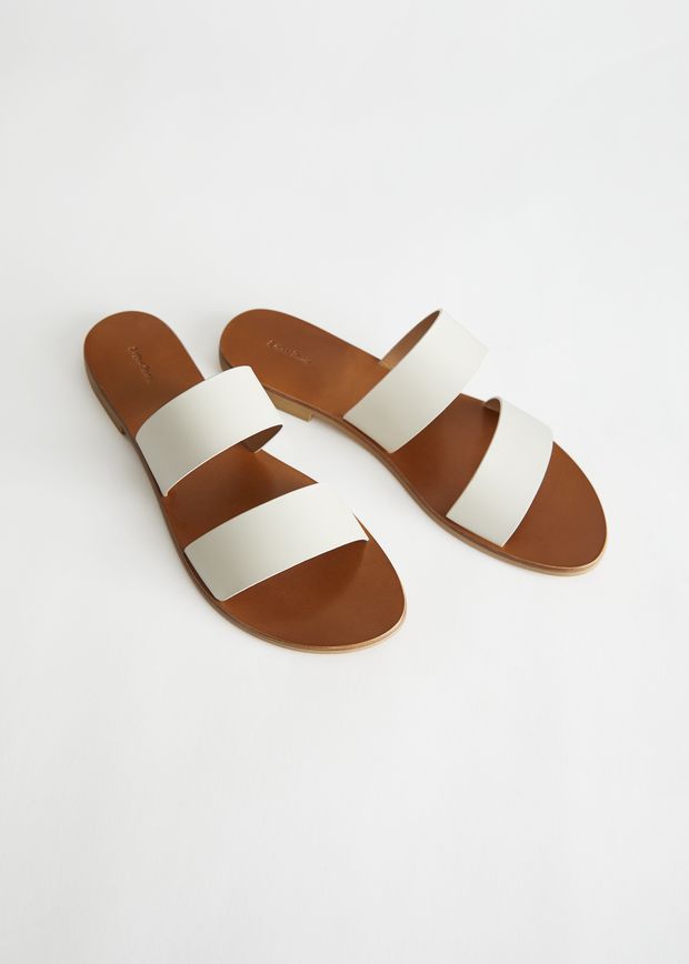 Duo Strap Leather Sandals