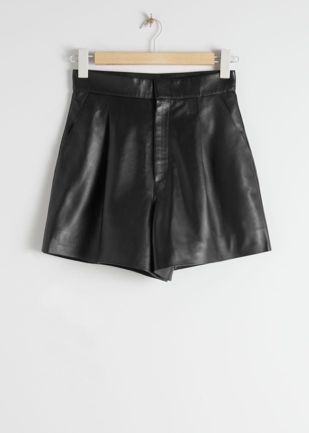 Tailored Leather Shorts