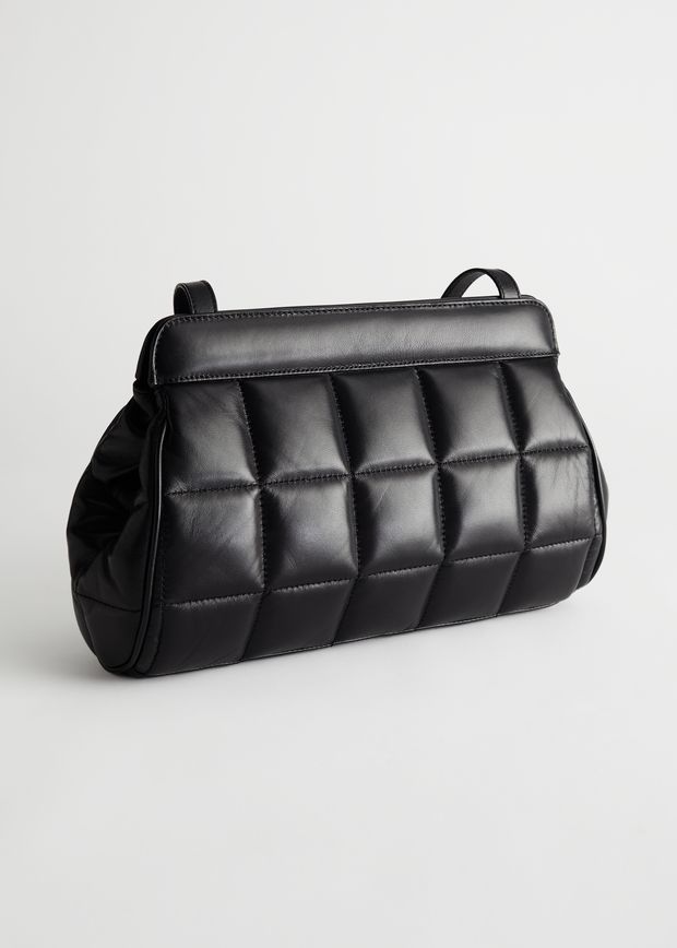 Padded Leather Clutch