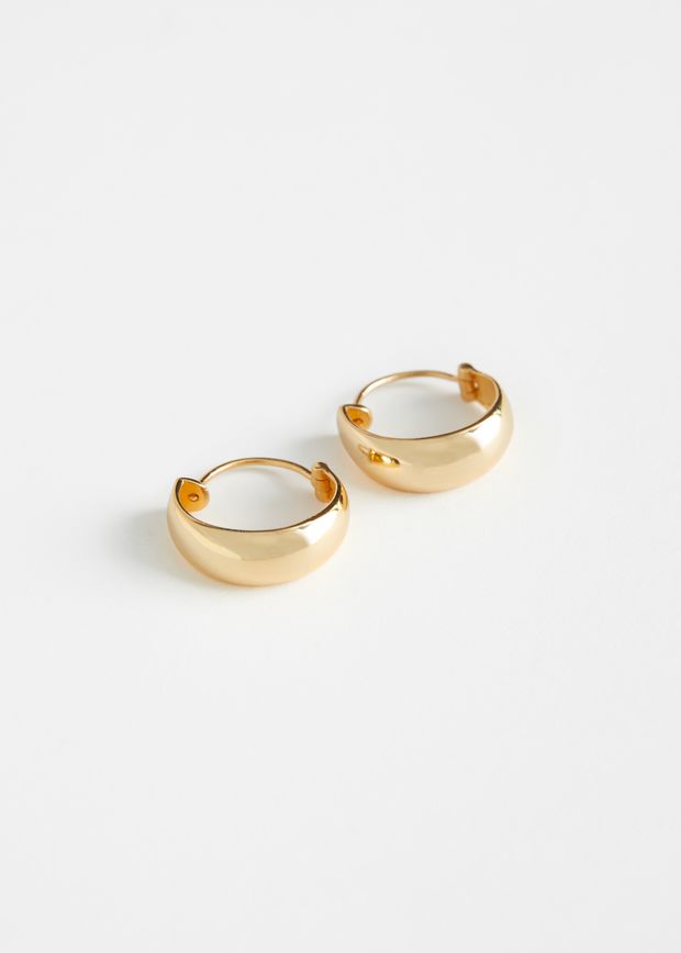 Delicate Half Hoop Earrings