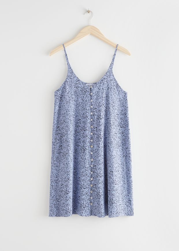 Flowy Buttoned Mini Dress