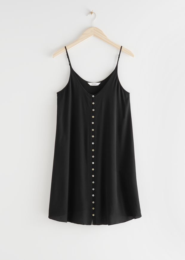 Flowy Buttoned Mini Dress