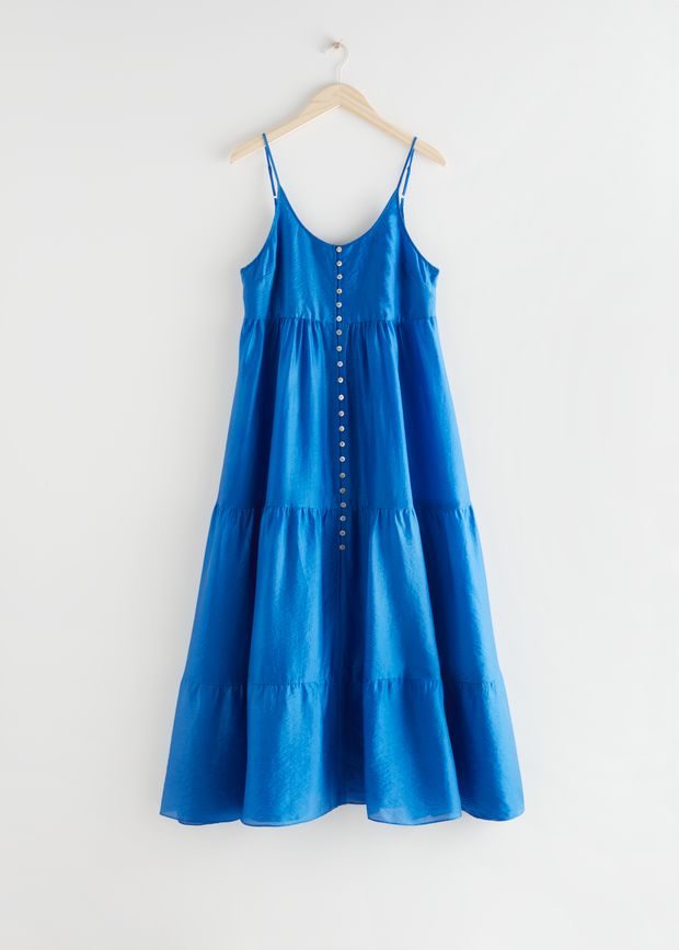 Strappy Buttoned Maxi Dress