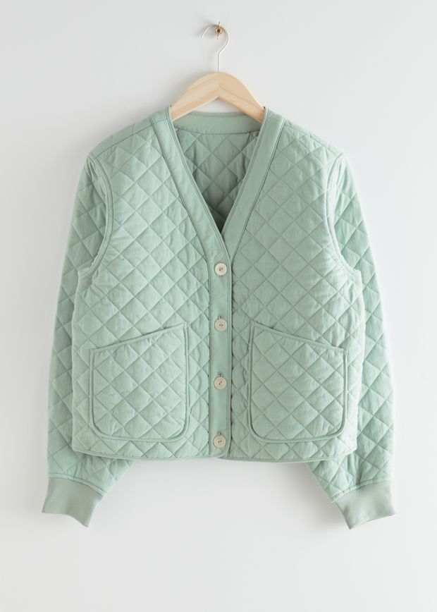 Kastenförmige Jacke mit Steppung
