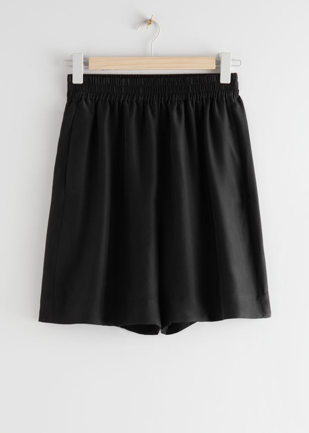 Shorts aus Maulbeerseide