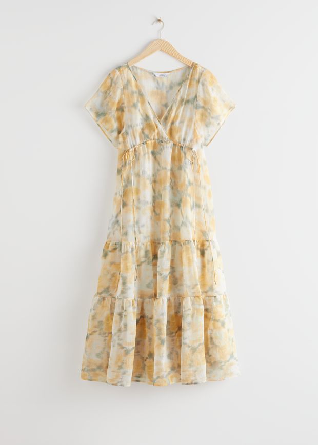 Sheer Lyocell Blend Maxi Dress