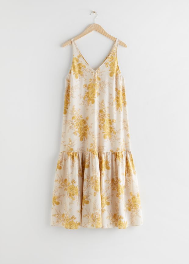 Voluminous Silk Maxi Dress