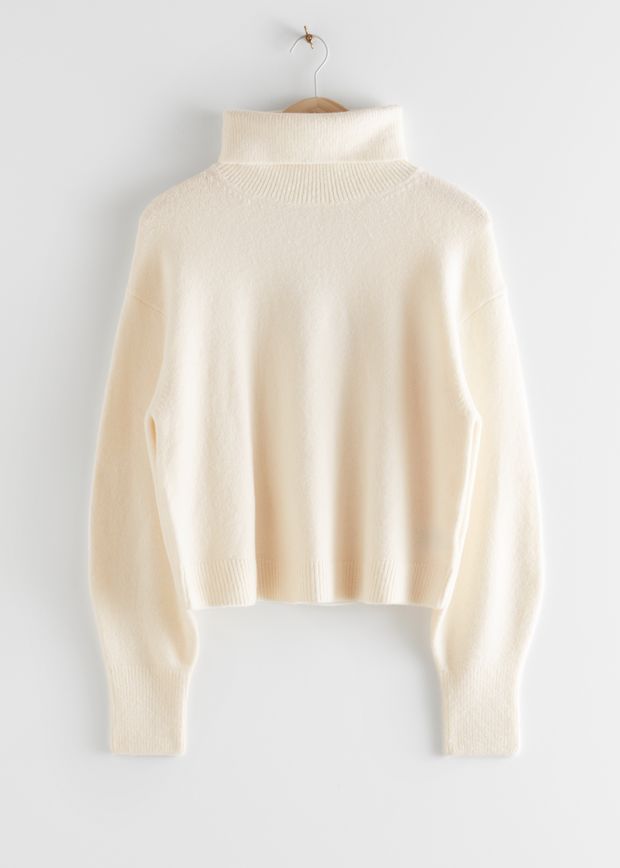 Oversized Cut Out Turtleneck Sweater