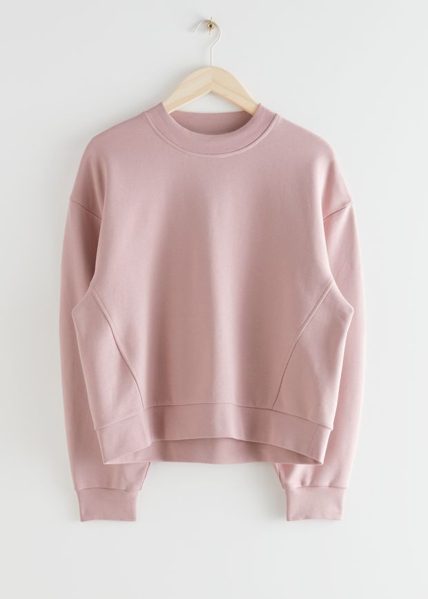Jersey-Pullover mit überschnittenen Schultern