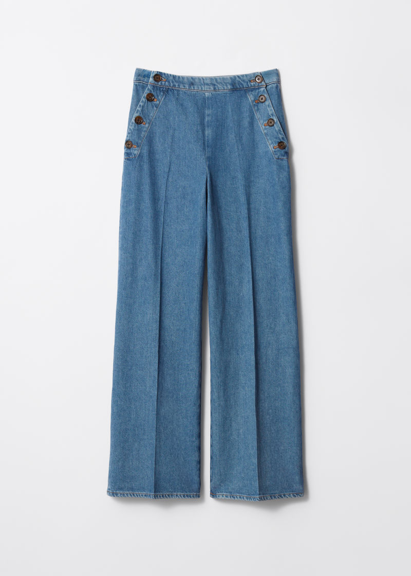 denim sailor trousers