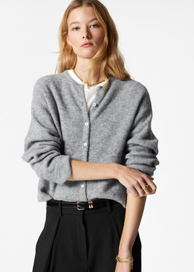 Alpaca-Blend Knitted Cardigan Hero 