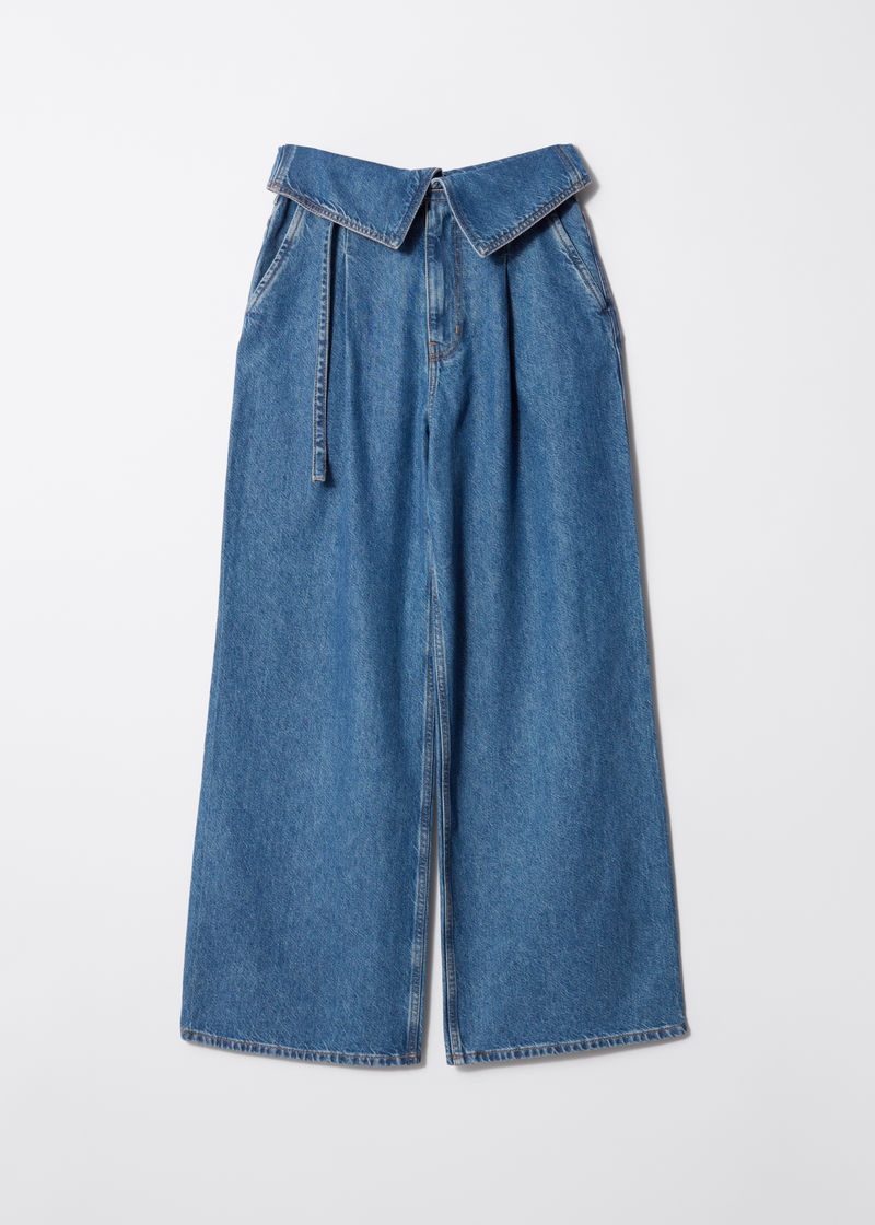 wide leg paperbag jeans