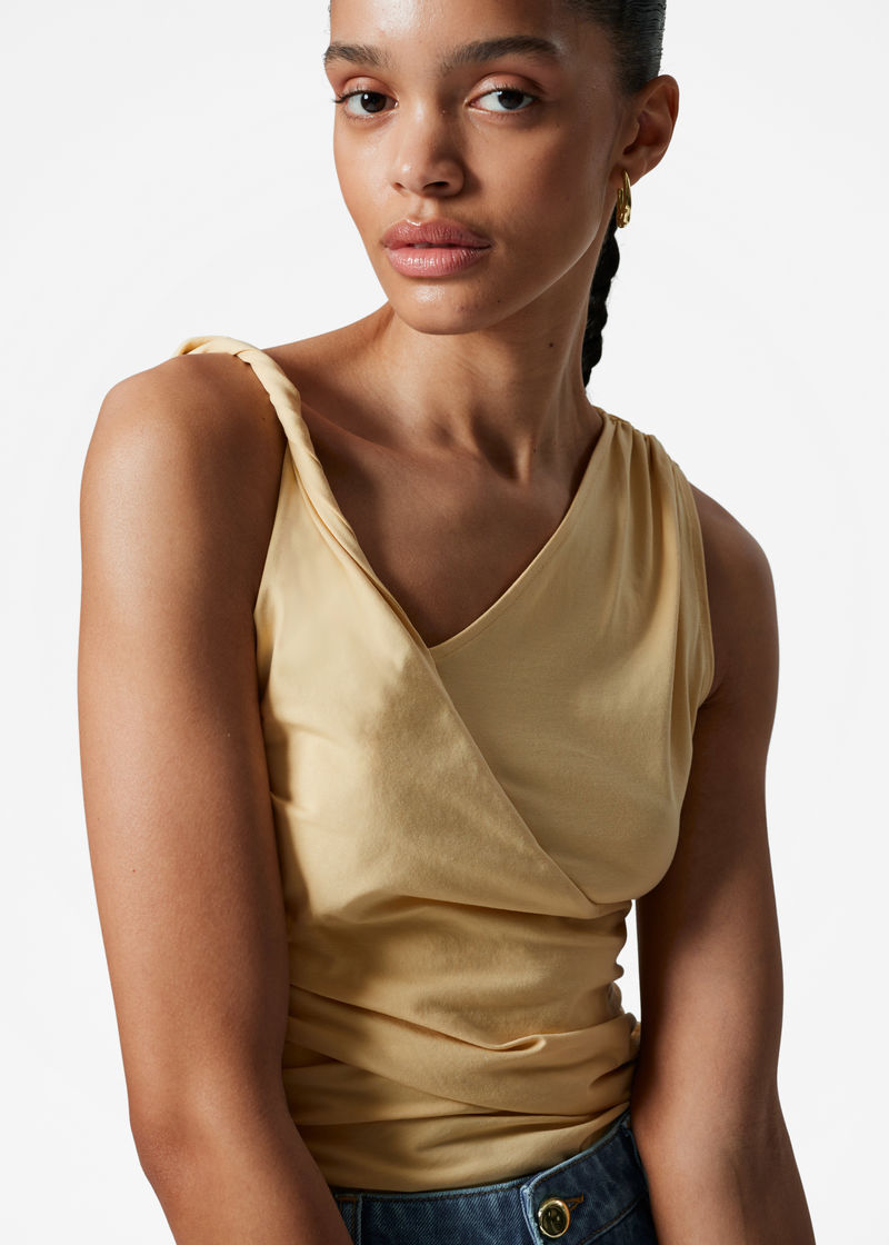 Draped Asymmetric Tank Top