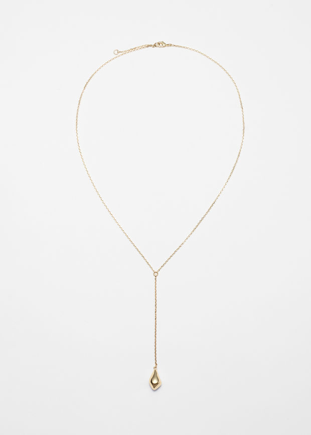 Sculpted Pebble Pendant Necklace