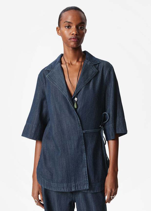 Denim Wrap Shirt